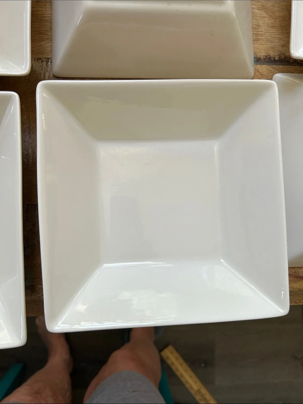 White Ceramic Square Serving Bowls - Set of 6 By 10 Strawberry Street